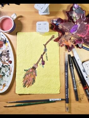 🎨 Sweep: Handmade Watercolour Gouache Painting